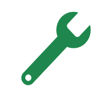 Wrench icon for the Otis smart and affordable video-based security system